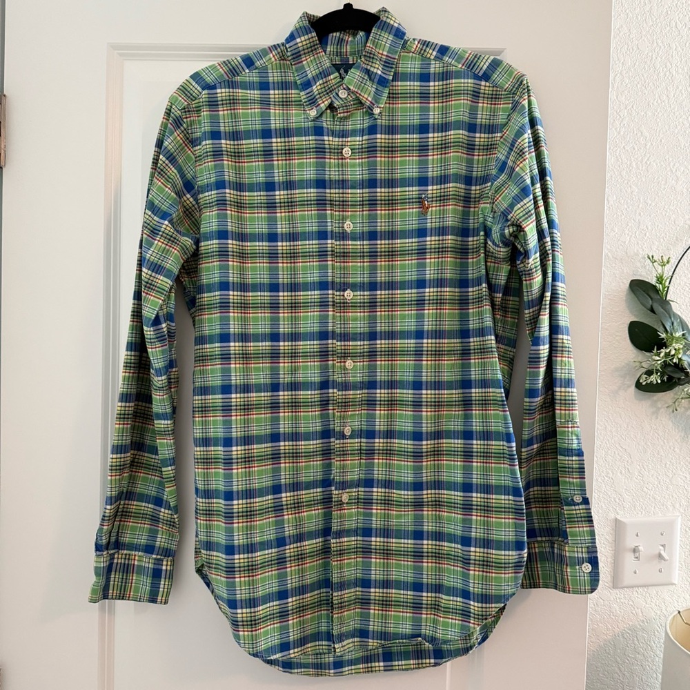 Polo by Ralph Lauren Men's Green Plaid Shirt